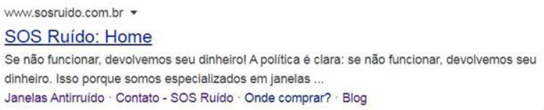 A imagem é o printscreen de um dos textos desenvolvidos para busca orgânica do Google.