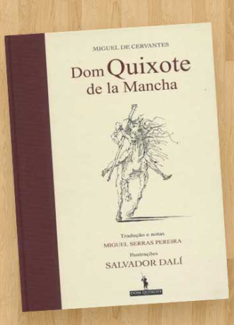 A imagem é a foto da capa do livro Dom Quixote de la Mancha